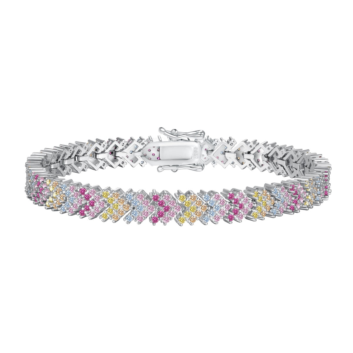 [Amore Jewelry]Ornate Sparkling Round Cut Party Bracelet