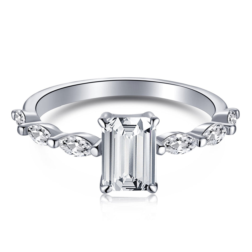 [Amore Jewelry]1.0 Carat Dainty Resplendent Radiant Cut Daily Ring