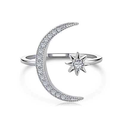 [Amore Jewelry]Eternity Moon & Star Ring