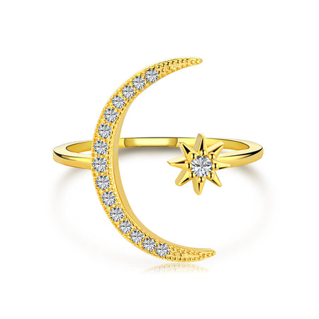 [Amore Jewelry]Eternity Moon & Star Ring