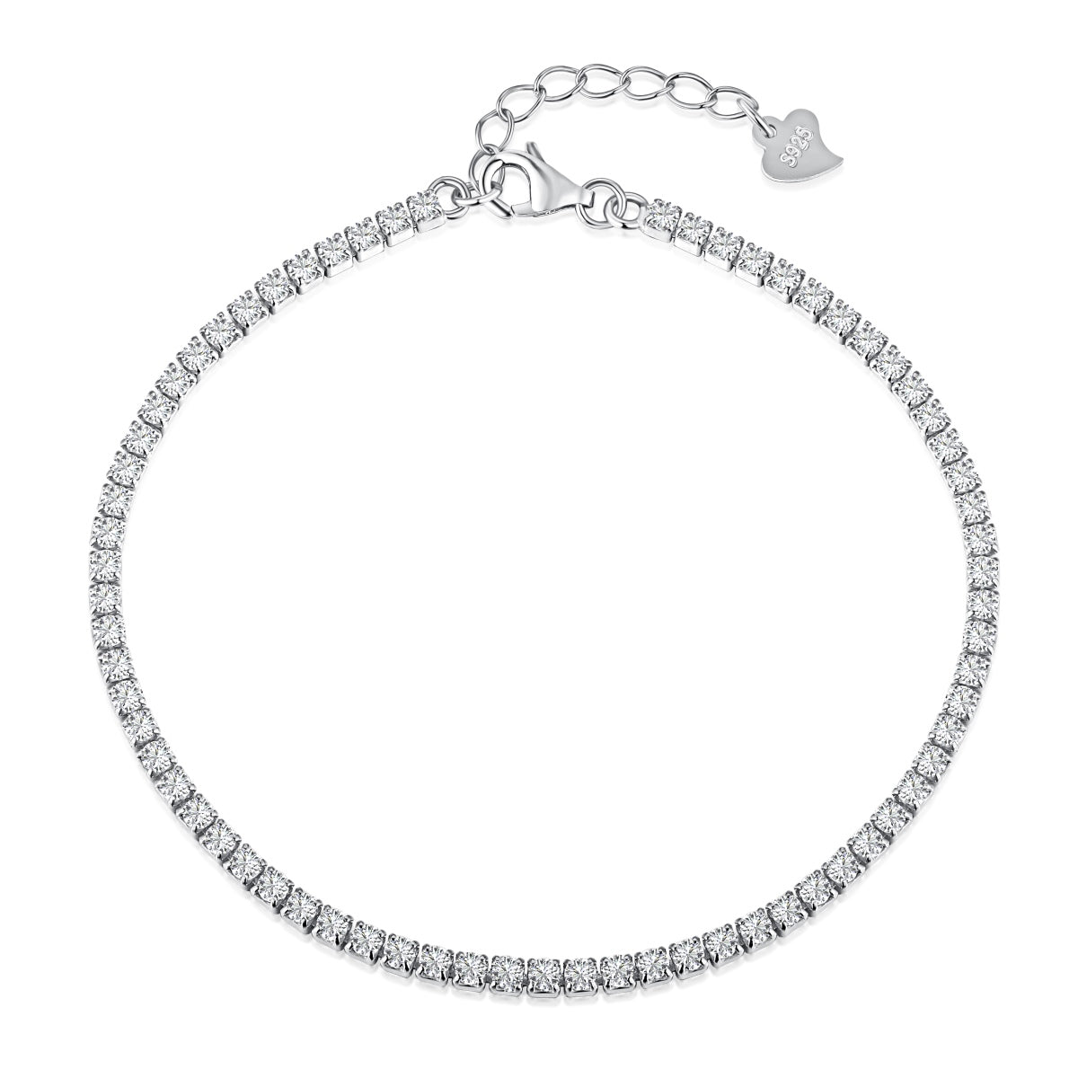 [Amore Jewelry]Radiant Shinning Princess Cut Tennis Bracelet