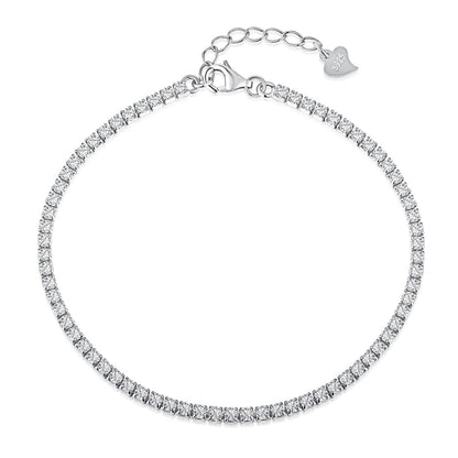 [Amore Jewelry]Radiant Shinning Princess Cut Tennis Bracelet