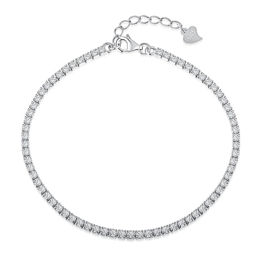 [Amore Jewelry]Radiant Shinning Princess Cut Tennis Bracelet