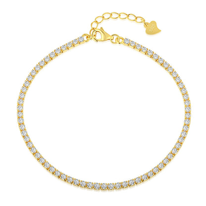 [Amore Jewelry]Radiant Shinning Princess Cut Tennis Bracelet