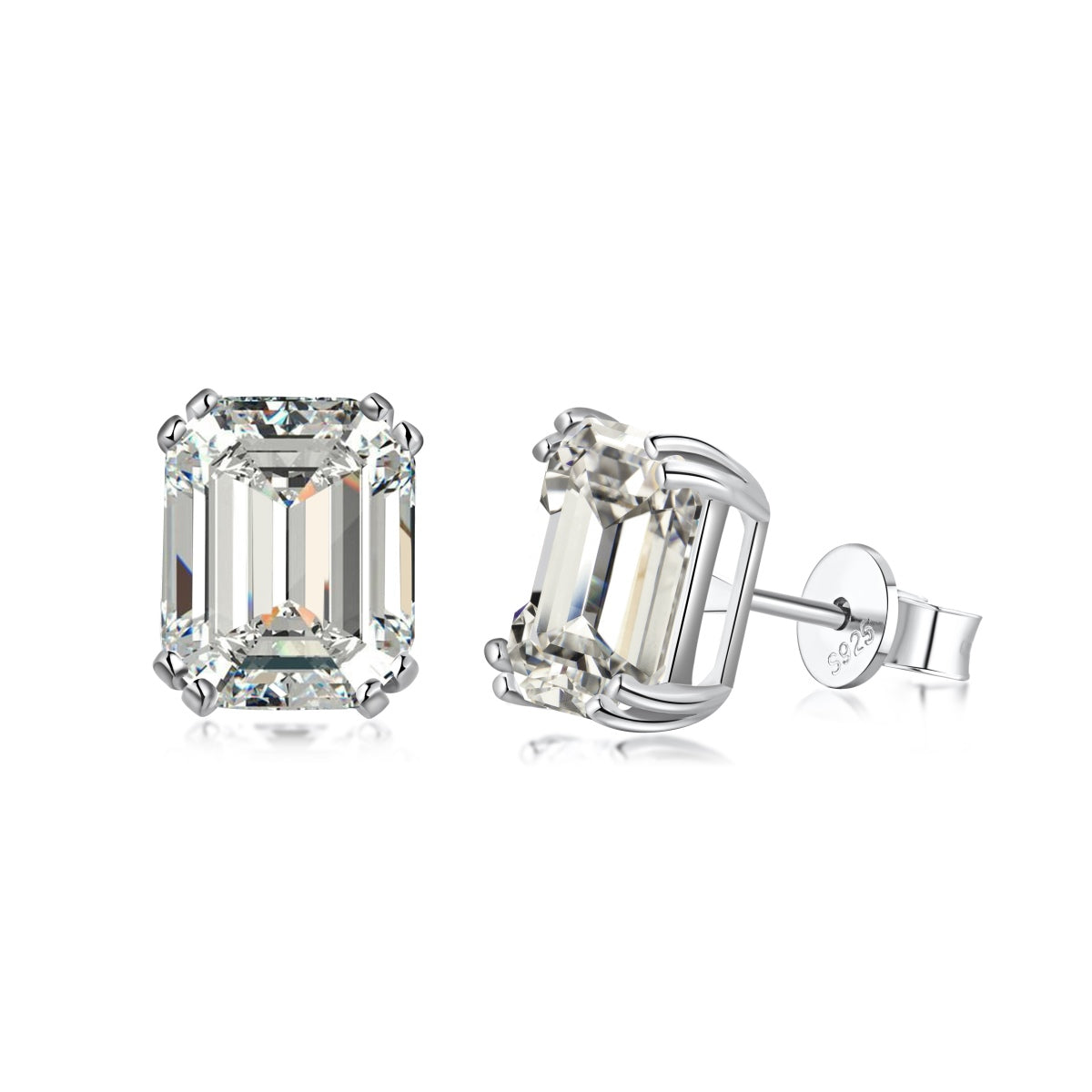 [Amore Jewelry]Dazzling Square Shape Earrings