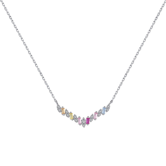 [Amore Jewelry]Dazzling Rainbow Necklace