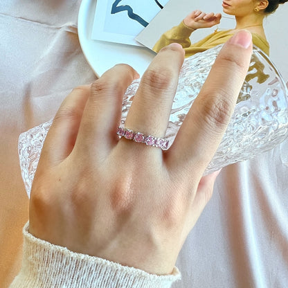 [Amore Jewelry]Eternity Round Cut Tennis Ring