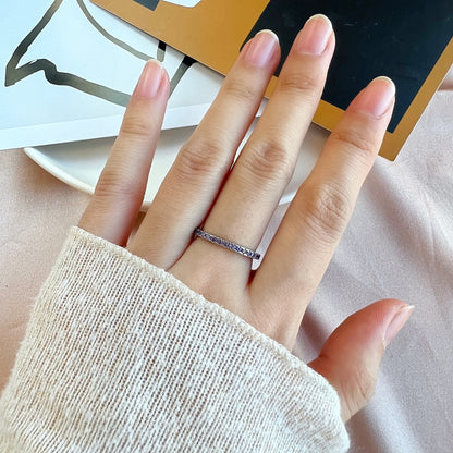 [Amore Jewelry]Delicate Sparkling Round Cut Daily Ring