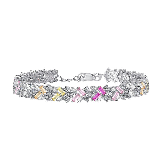 [Amore Jewelry]Dazzling Unique Multi Shape Daily Bracelet
