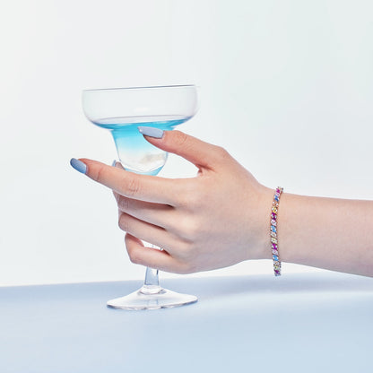 [Amore Jewelry]Ornate Sparkling Multi Cut Party Bracelet