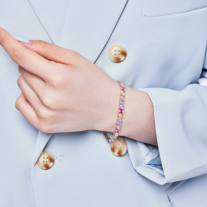 [Amore Jewelry]Ornate Sparkling Multi Cut Party Bracelet