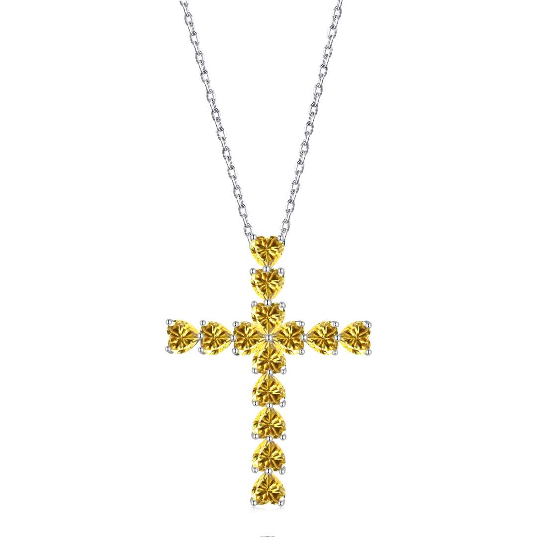 [Amore Jewelry]Radiant Cross Shape Necklace