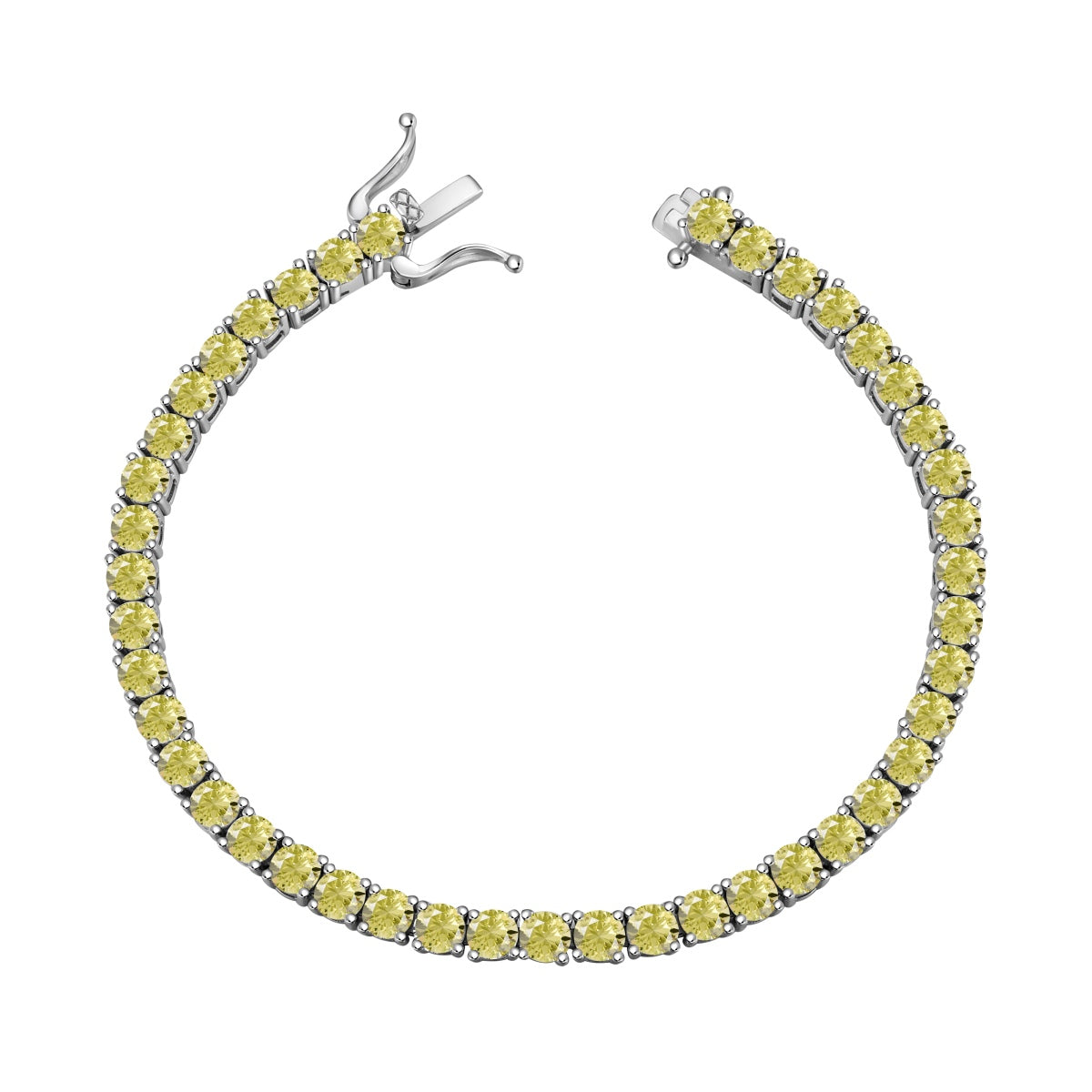 [Amore Jewelry]Ornate Dazzling Round Cut Tennis Bracelet