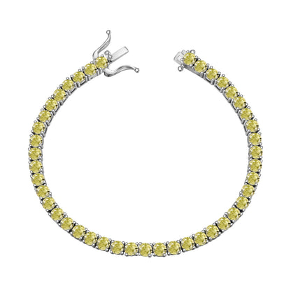 [Amore Jewelry]Ornate Dazzling Round Cut Tennis Bracelet