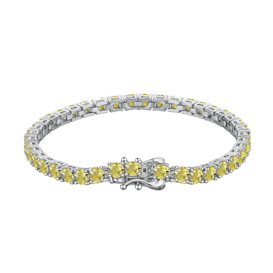 [Amore Jewelry]Ornate Dazzling Round Cut Tennis Bracelet