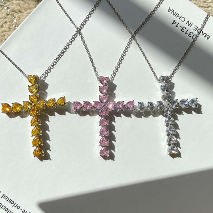 [Amore Jewelry]Radiant Cross Shape Necklace