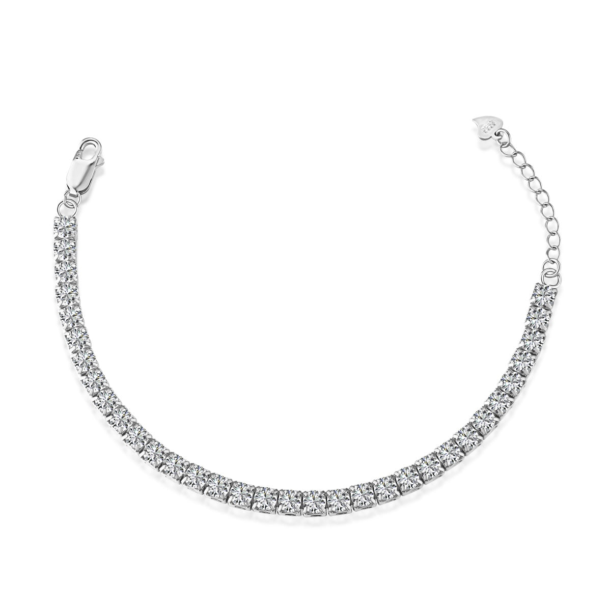 [Amore Jewelry]Sparkling Radiant Princess Cut Tennis Bracelet