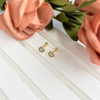 [Amore Jewelry]Devil's Eye Ear Bone Nail Earrings