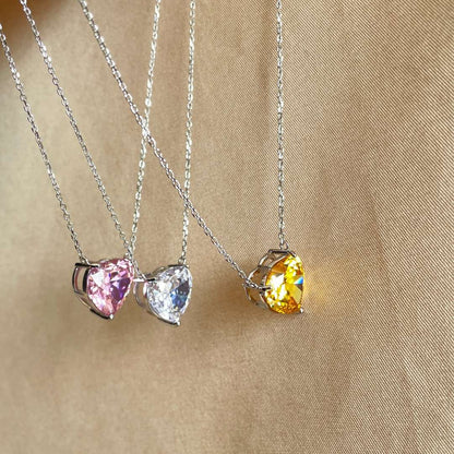 [Amore Jewelry]6.0 carat Radiant Heart Shape Necklace