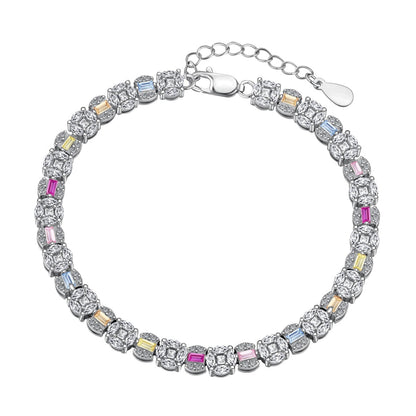 [Amore Jewelry]Dazzling Radiant Multi Cut Daily Bracelet