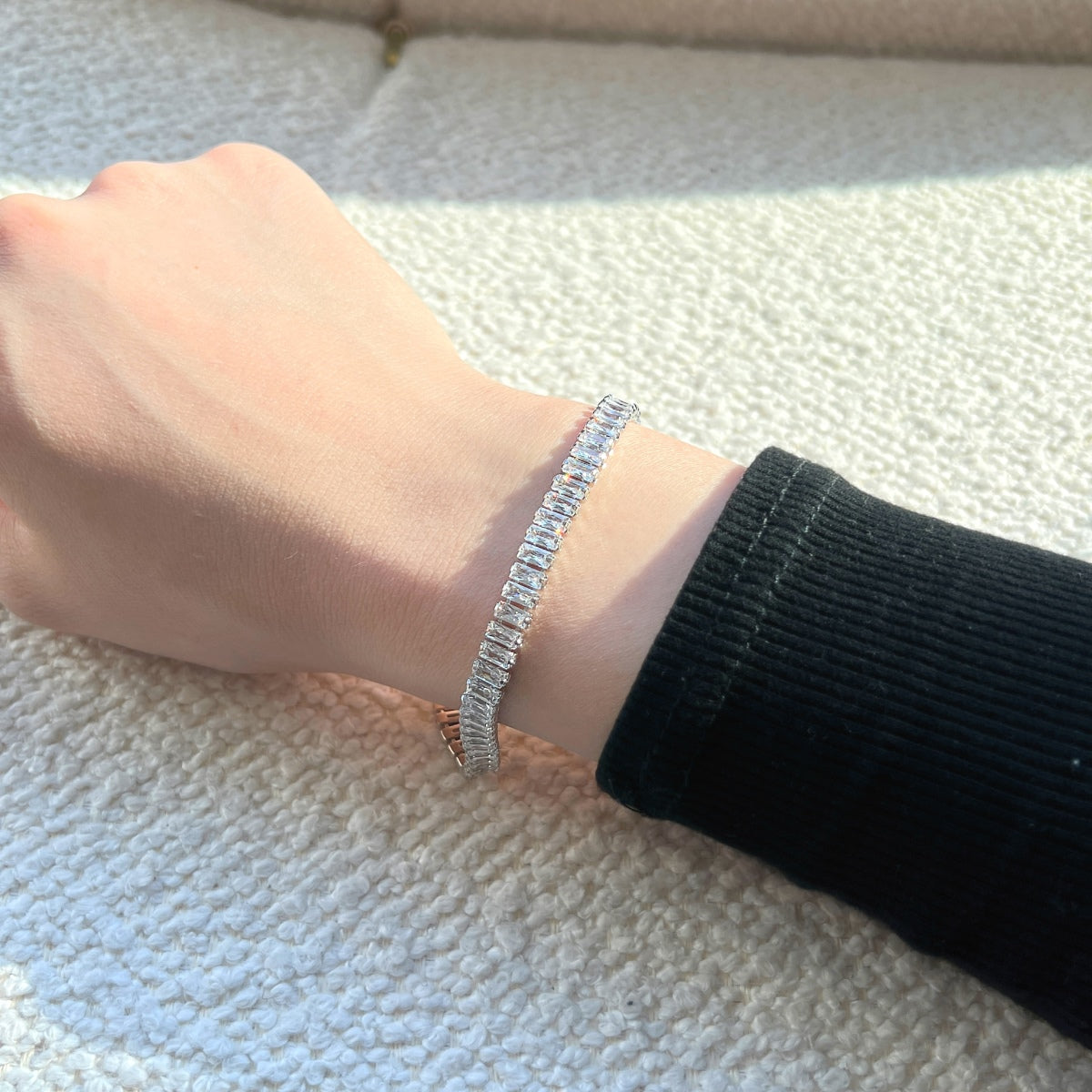 [Amore Jewelry]Exquisite Emerald Cut Daily Bracelet