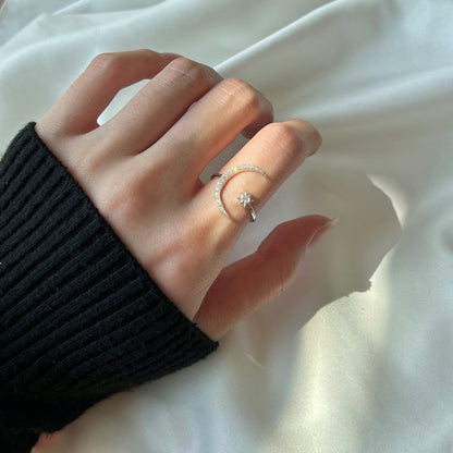 [Amore Jewelry]Eternity Moon & Star Ring