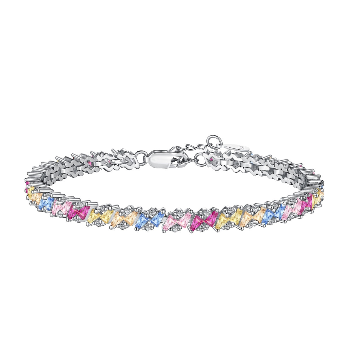 [Amore Jewelry]Ornate Sparkling Multi Cut Party Bracelet