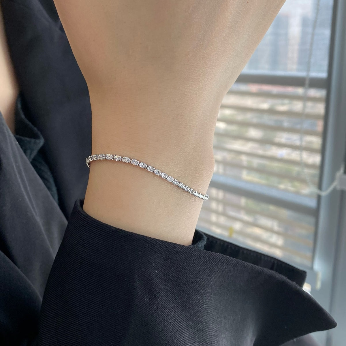 [Amore Jewelry]Elegant Emerald Cut Daily Bracelet