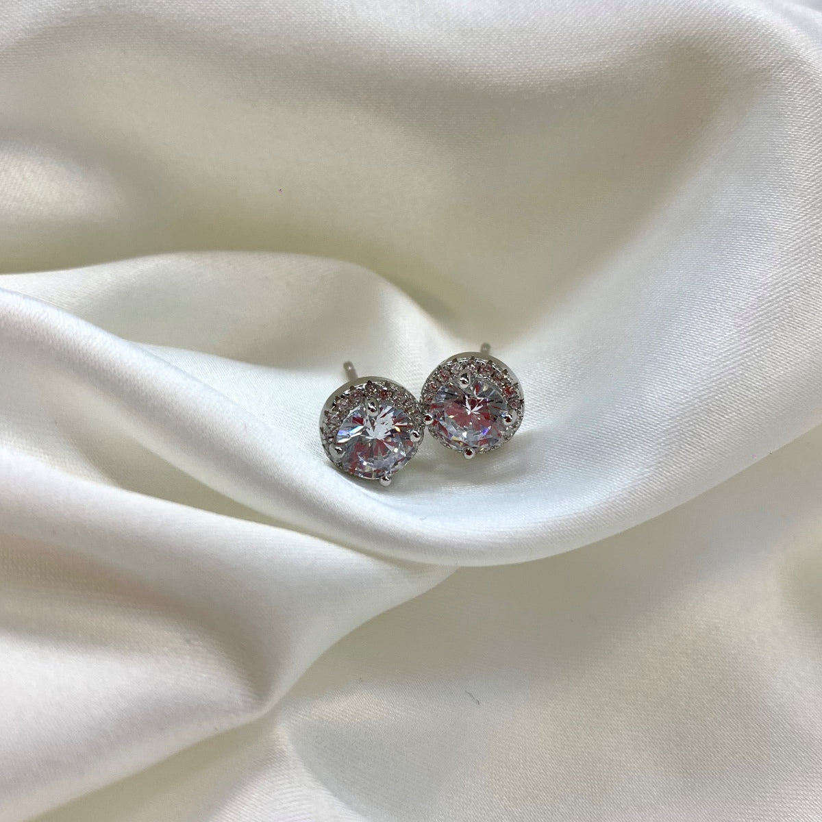 [Amore Jewelry]Classic Princess Round Shape Earrings