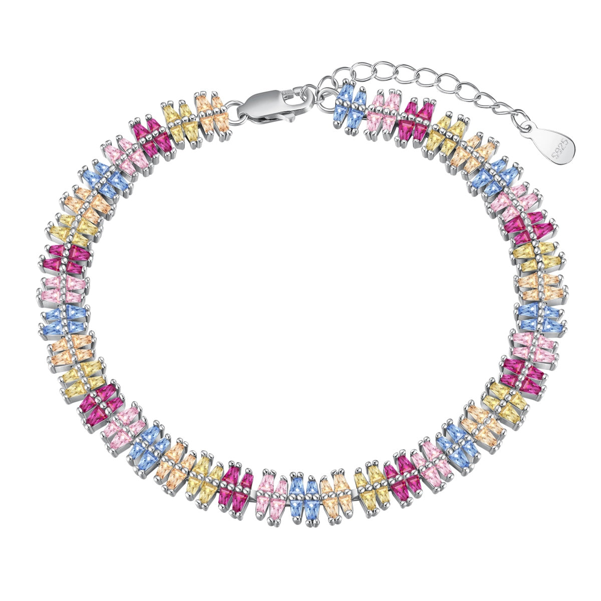 [Amore Jewelry]Sparkling Exquisite Multi Cut Party Bracelet