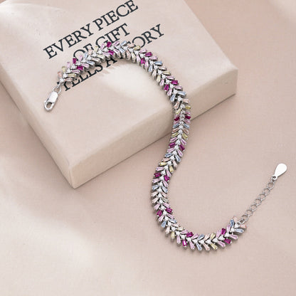 [Amore Jewelry]Dainty Radiant Emerald Cut Daily Bracelet