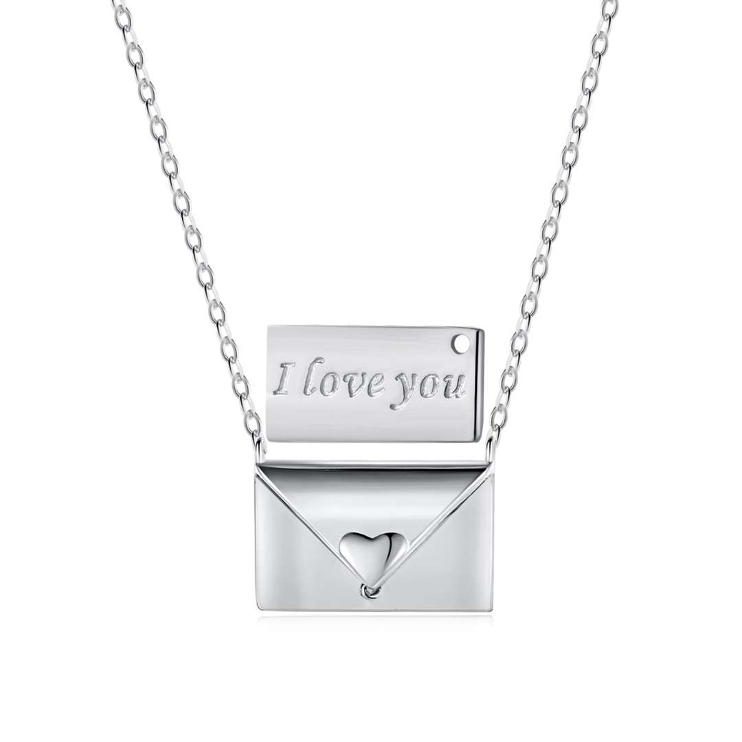 [Amore Jewelry]Envelope Heart Shape Mother's Day Necklace