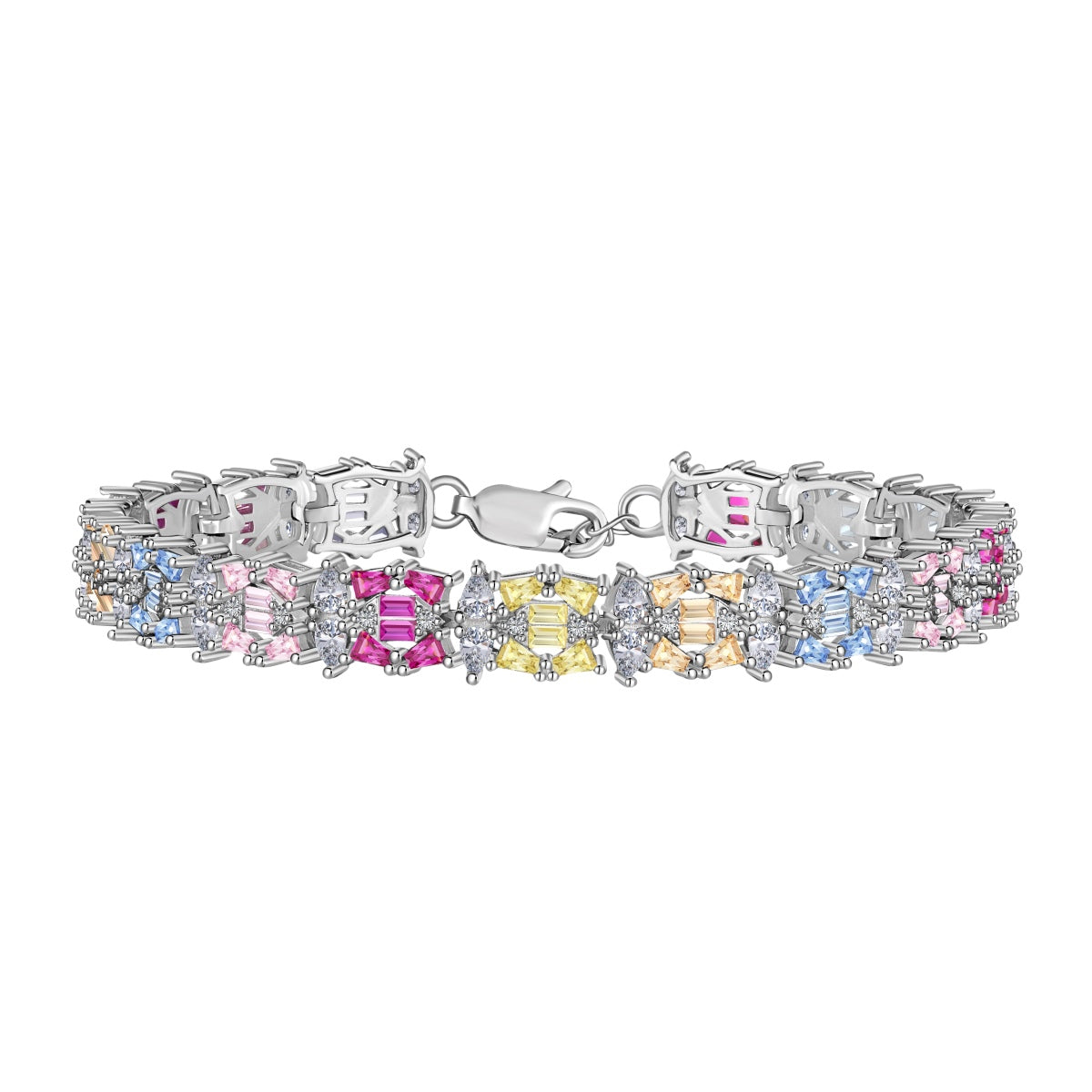 [Amore Jewelry]Delicate Colorful Multi Cut Party Bracelet