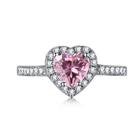 [Amore Jewelry]Eternity Splashy Romantic Heart Shape Lover Ring