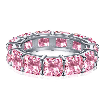 [Amore Jewelry]Elegant Princess Cut Tennis Ring