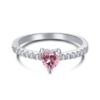 [Amore Jewelry]0.5 Carat CaratEternity Charming Heart Shape Lover Ring