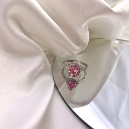 [Amore Jewelry]1.0 Carat Luxurious Resplendent Water Drop Shape Wedding Ring