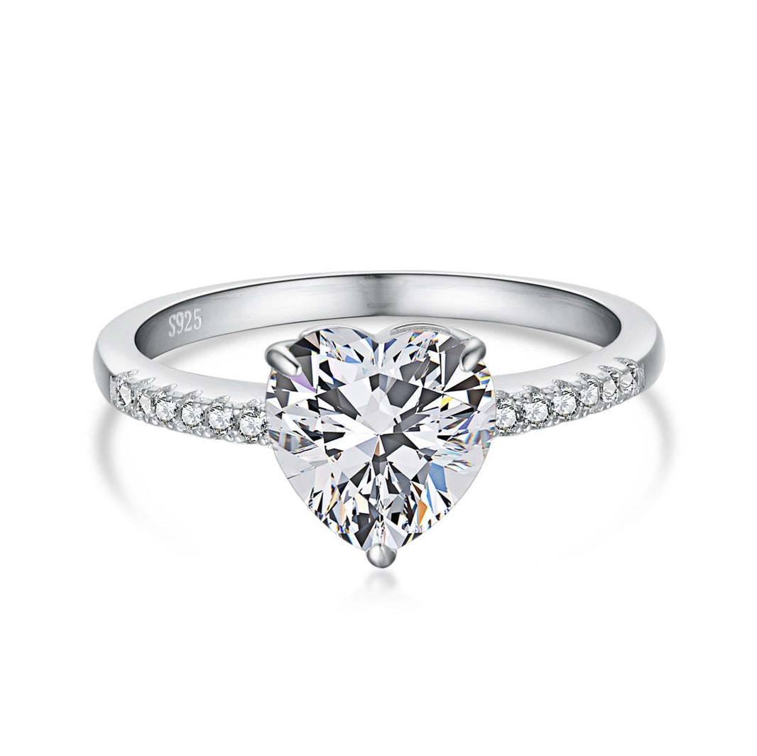 [Amore Jewelry]2.0 Carat Dazzling Lustrous Heart Cut Lover Ring