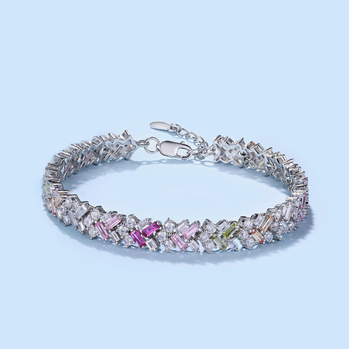 [Amore Jewelry]Dazzling Unique Multi Shape Daily Bracelet