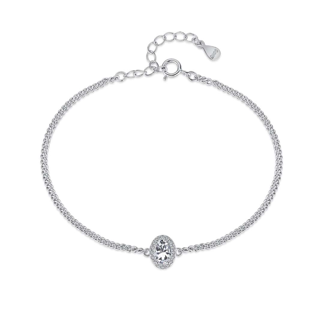 [Amore Jewelry]Exquisite Oval Shape Bracelet