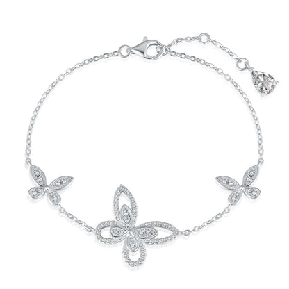 [Amore Jewelry]Delicate Butterfly Pendant Bracelet