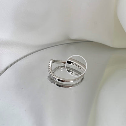 [Amore Jewelry]Elaborate Tennis Band Ring