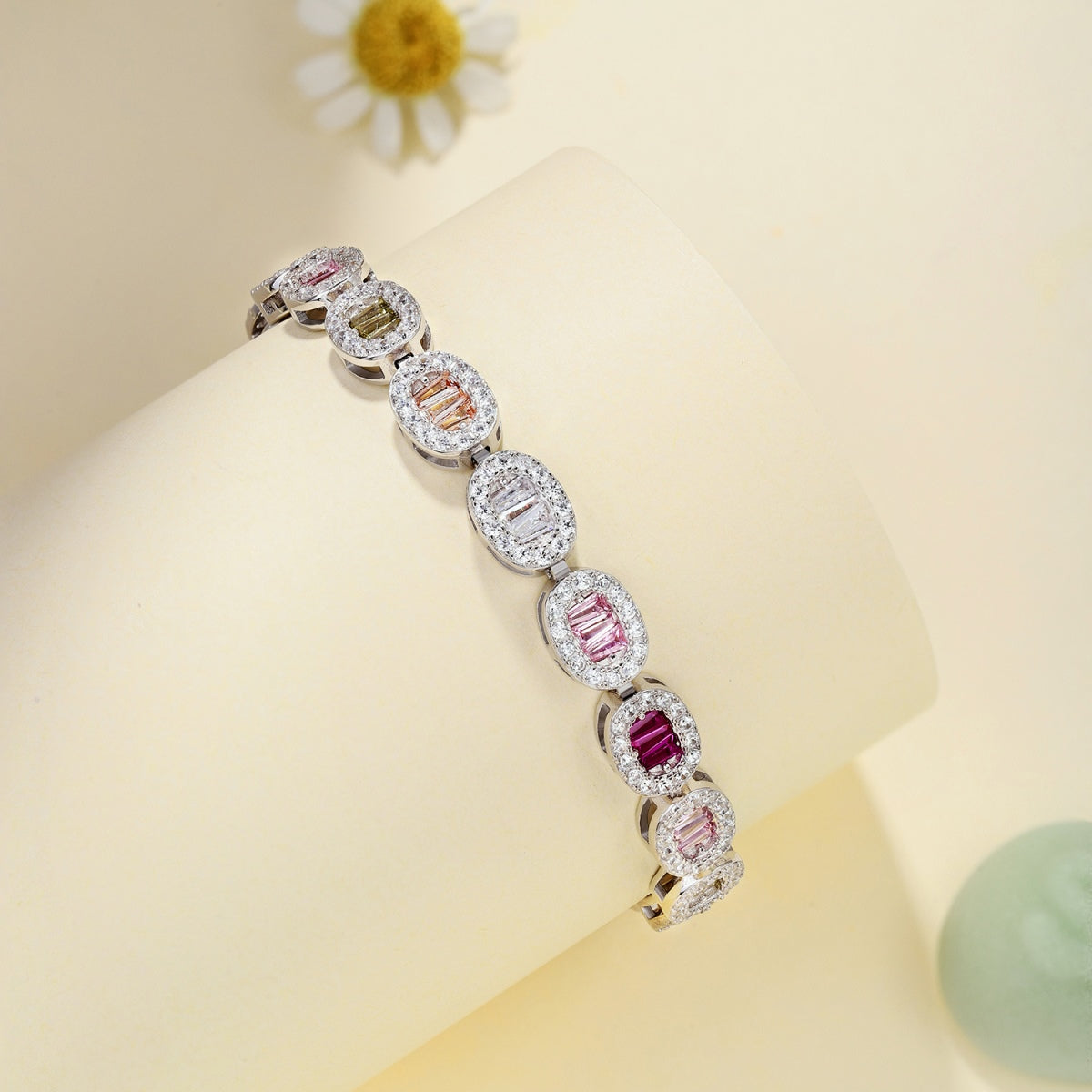 [Amore Jewelry]Exquisite Ornate Emerald Cut Daily Bracelet