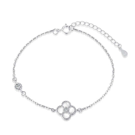 [Amore Jewelry]Delicate Four Leaf Clover Bracelet