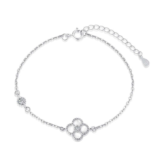 [Amore Jewelry]Delicate Four Leaf Clover Bracelet