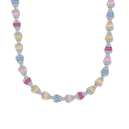 [Amore Jewelry]Radiant Colorful Rainbow Necklace