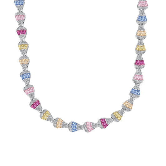 [Amore Jewelry]Radiant Colorful Rainbow Necklace