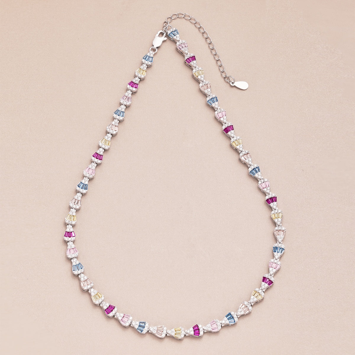 [Amore Jewelry]Radiant Colorful Rainbow Necklace