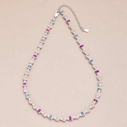 [Amore Jewelry]Radiant Colorful Rainbow Necklace