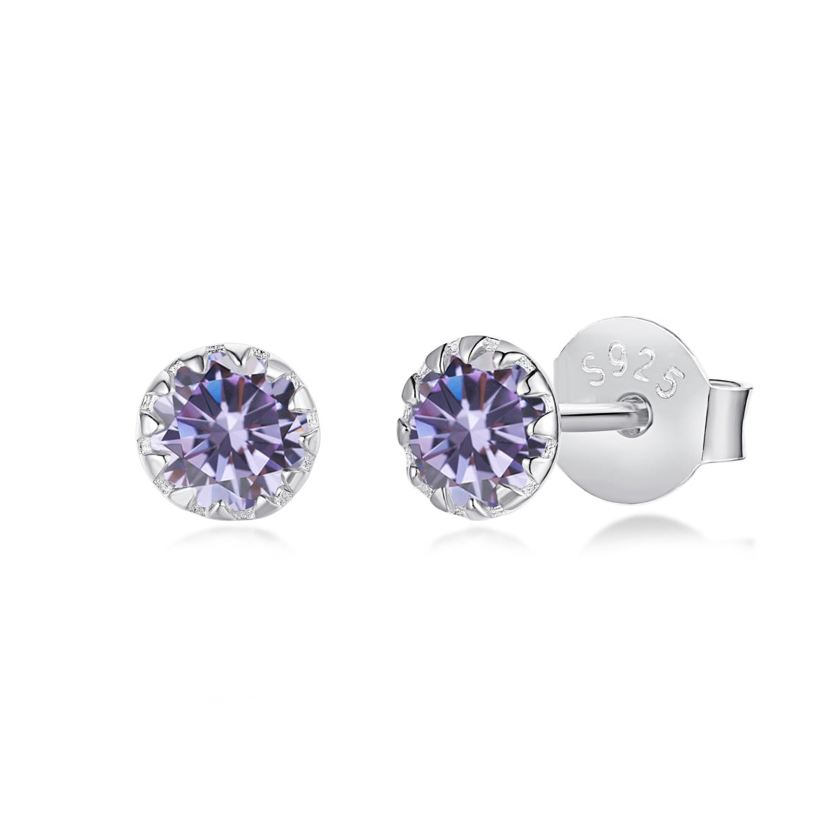 [Amore Jewelry]Sparkling Colorful Round Shape Earrings